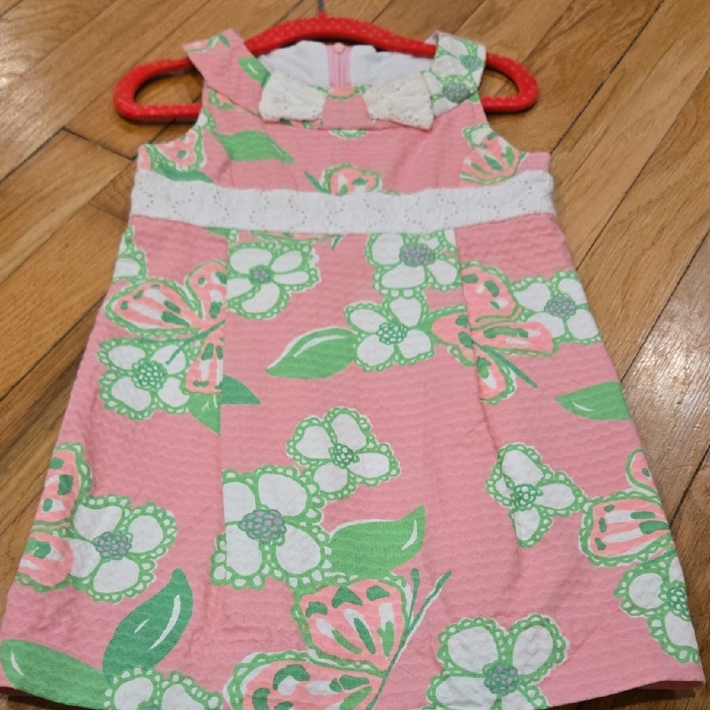 Lilly Pulitzer Pink and Green Floral Dress